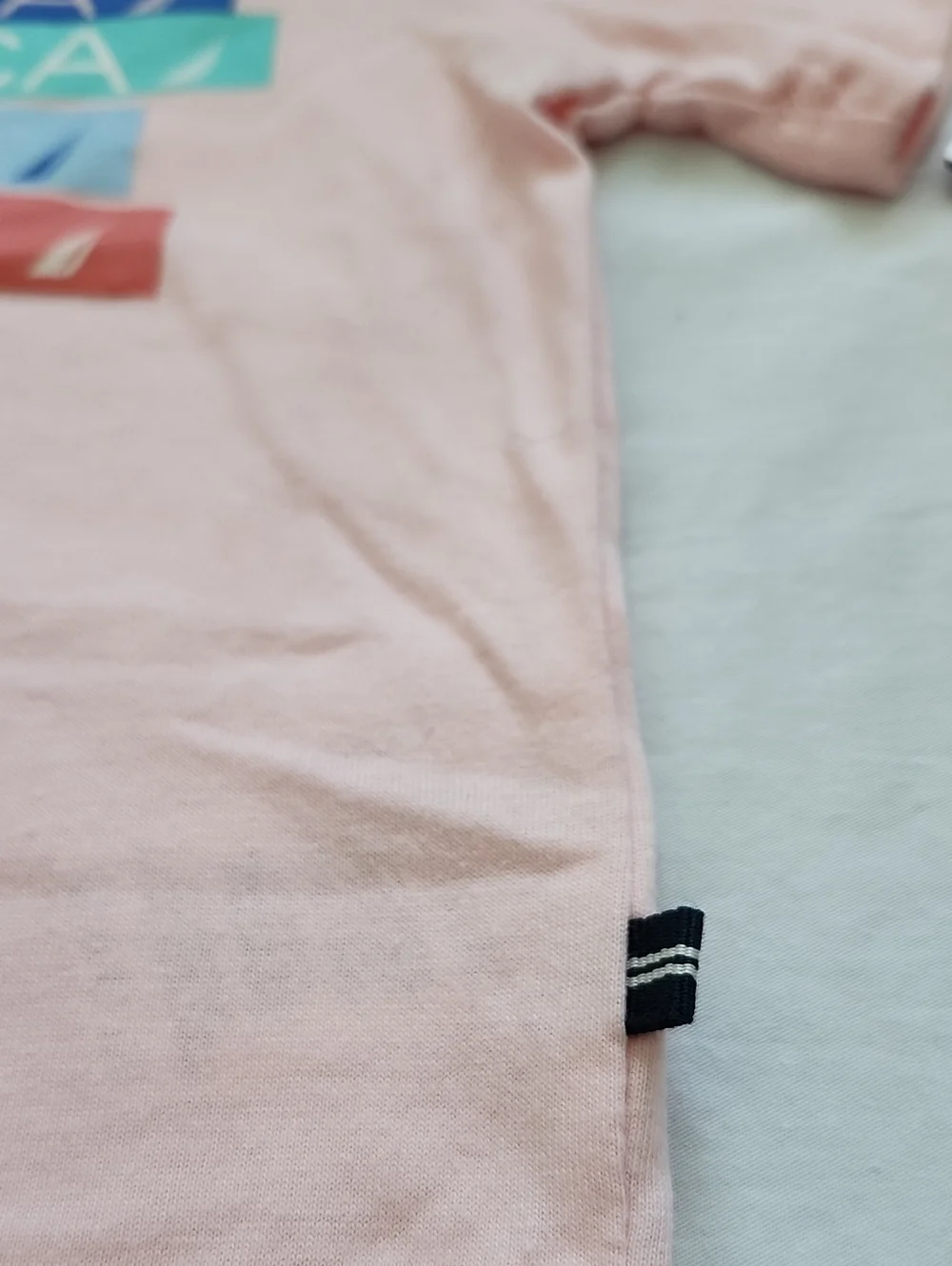 Nautica Boys 2-Piece Short Set Pink Multi-Logo Tee & Striped Shorts NWT